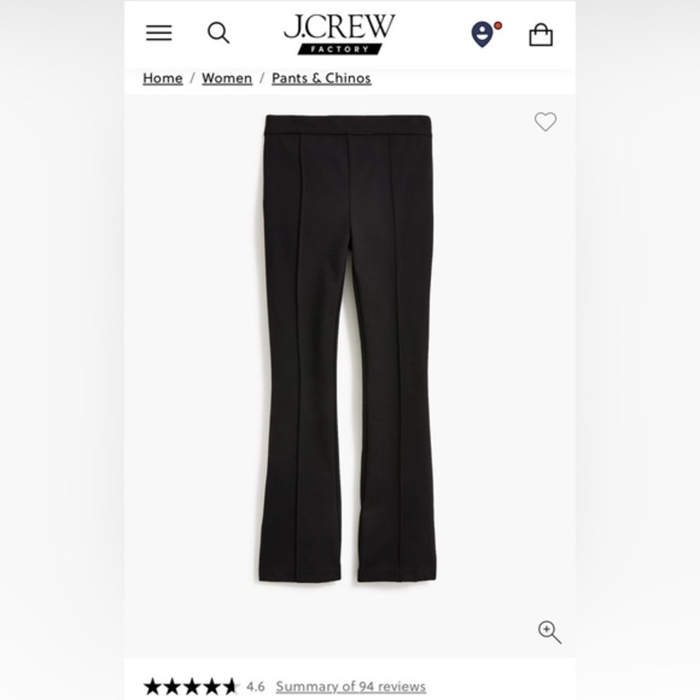 NWOT J.Crew Factory Crop Flare Ponte Pant (16)
